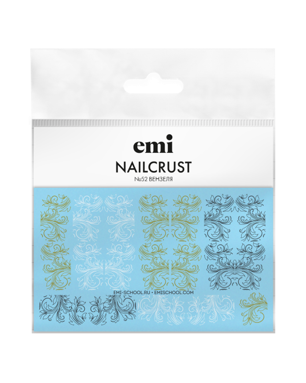 NAILCRUST Трафареты-слайдеры №52 Вензеля