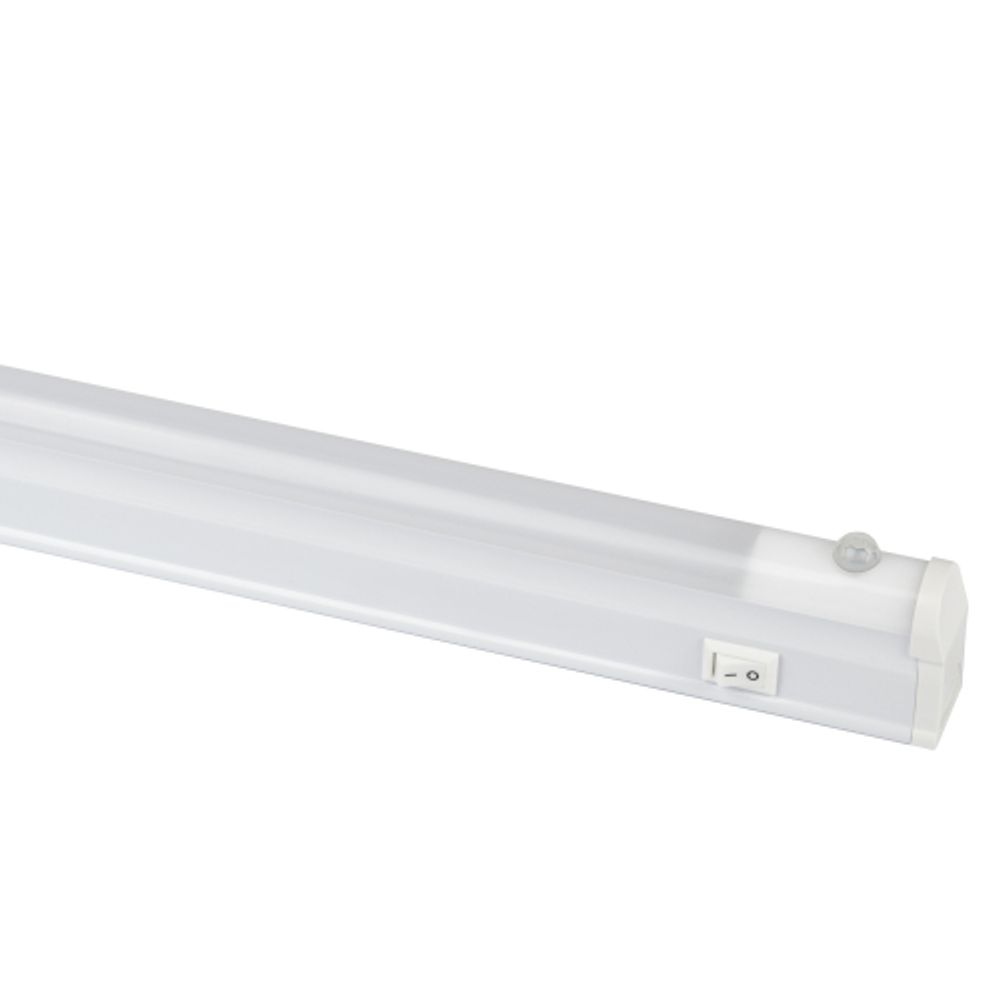Линейный светодиодный светильник ЭРА LLED-02-08W-4000-MS-W 8Вт 4000K L574мм с датчиком движения | Бытовые светодиодные линейные светильники