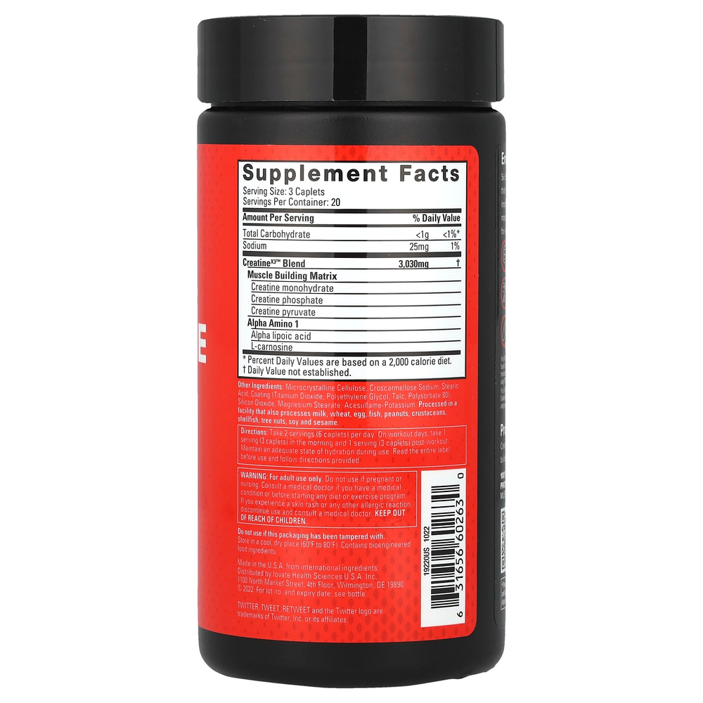 SIXSTAR, Creatine X3 ™, 60 капсул