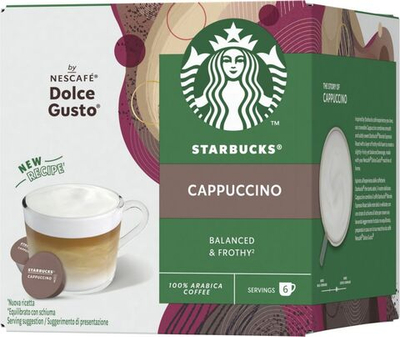 Кофе капсульный Nescafe Dolce Gusto Starbucks Cappuccino, 6 порций (Из Эстонии)