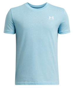 Футболка для мальчика теннисная Under Armour Sportstyle Boys Left Chest - небесный