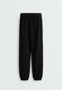 OYSHO Брюки Jogger свободного кроя из модала с начесом, черный