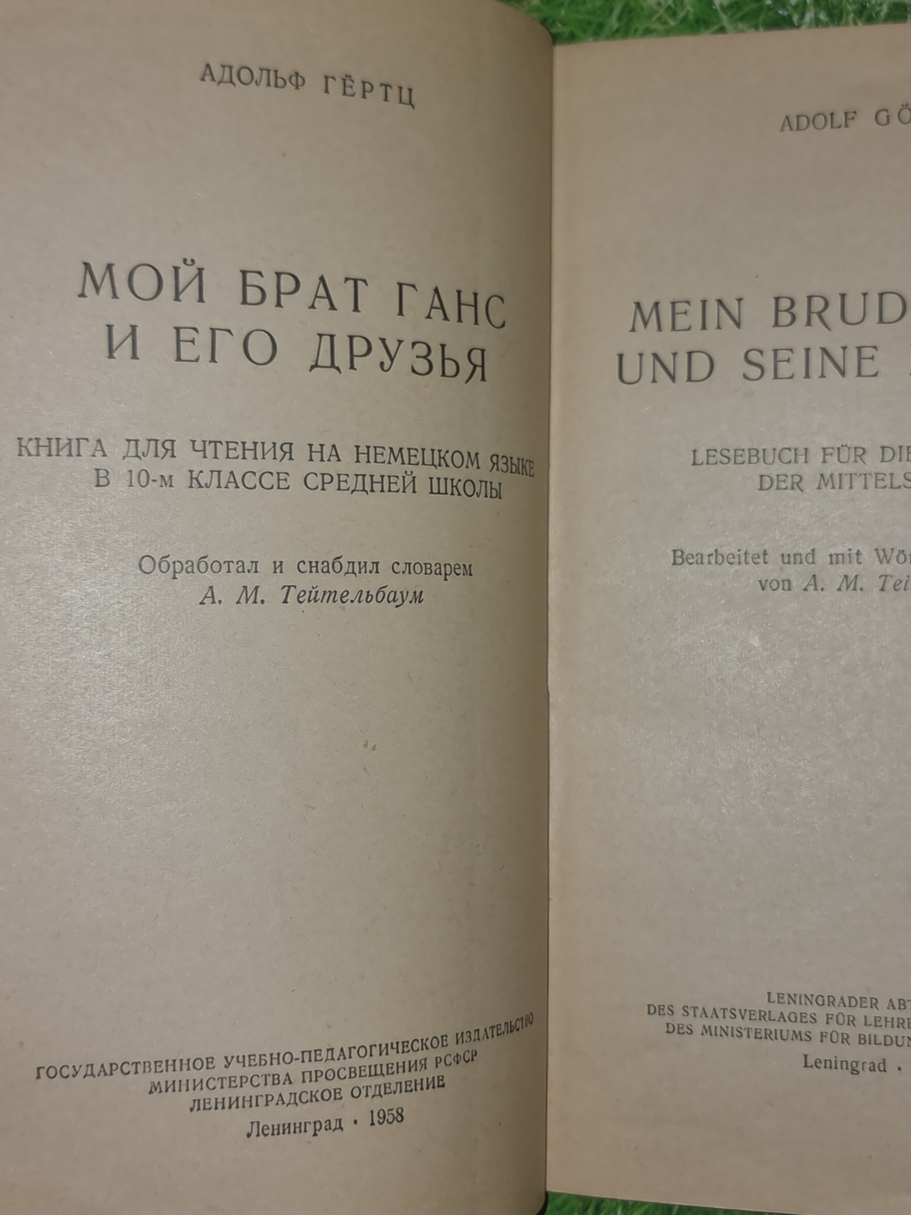 книга "Мой брат Ганс и его друзья"