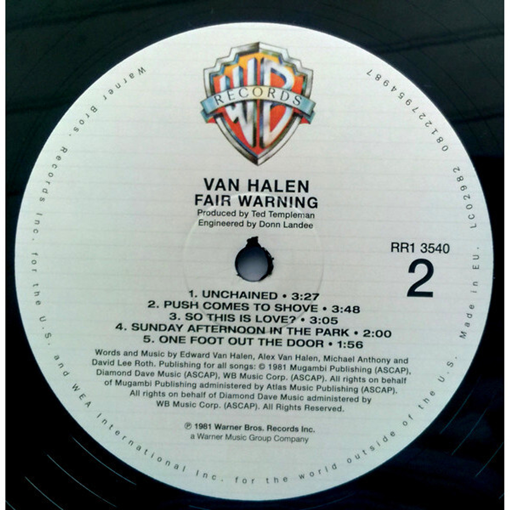 Van Halen / Fair Warning (LP)