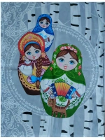 Полотенце кухонное "Матрешка" (набор 3шт)
