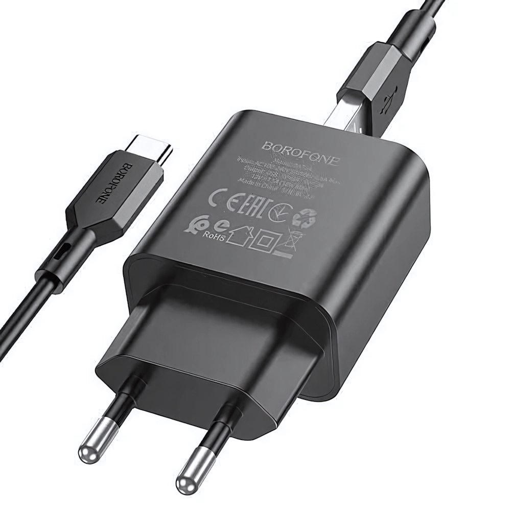 Зарядное устройство Borofone BA72A Type-C чёрный