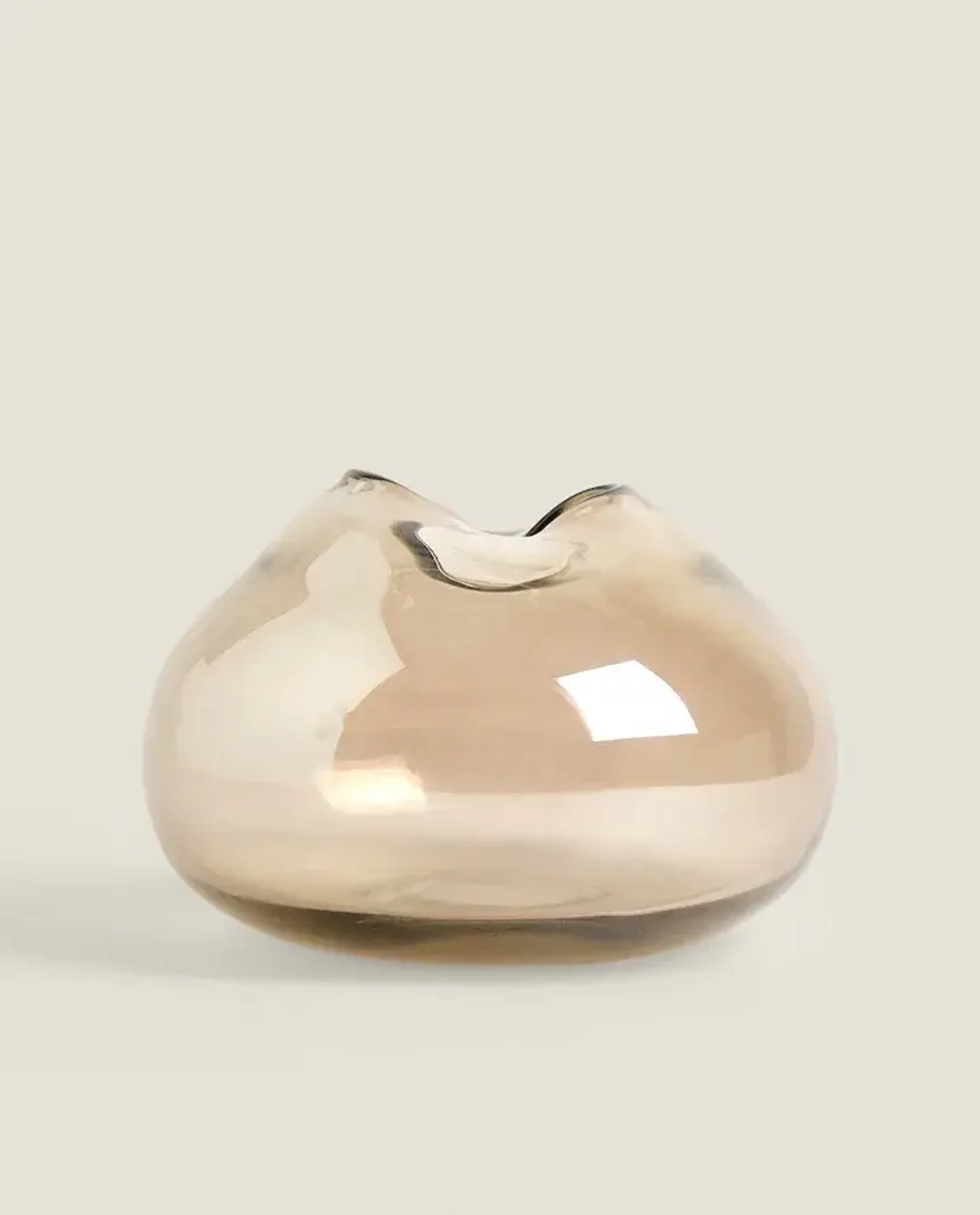 ZARA HOME НИЗКАЯ ВАЗА ИЗ ЛЮСТРОВОГО СТЕКЛА