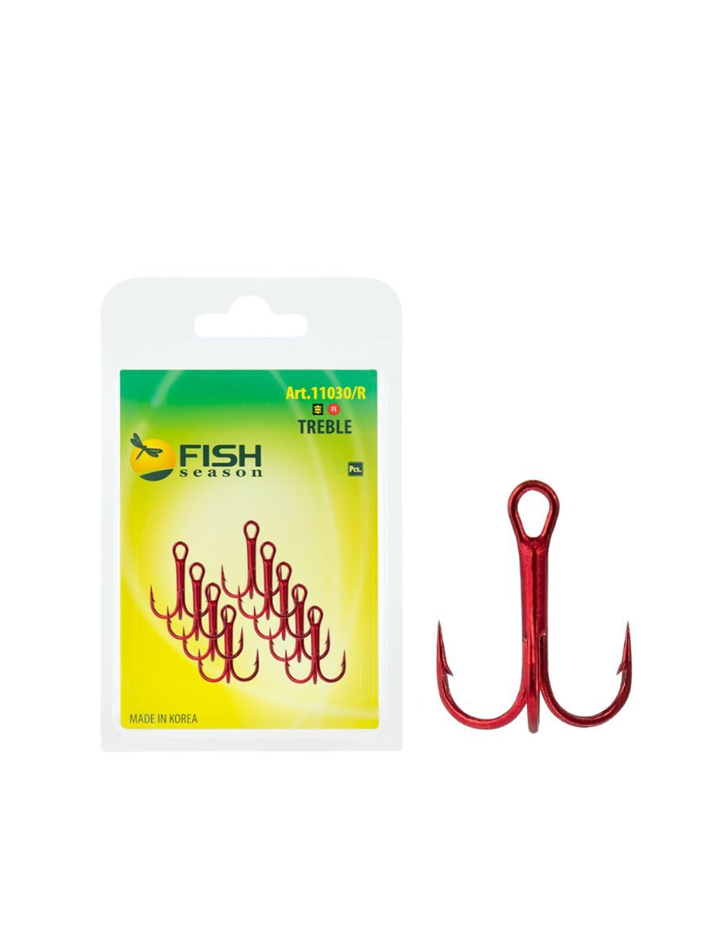 Крючок рыболовный тройной TREBLE 11030/RED №8