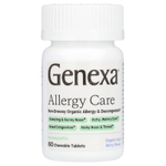 Genexa, Allergy Care, органическое противоаллергическое средство без сонливости, органические ягоды асаи, 60 жевательных таблеток