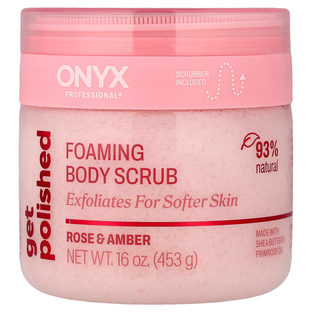 Onyx Professional, Get Polished, скраб для тела, роза и амбра, 453 г (16 унций)