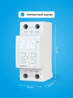 Реле напряжения с разрывом фазы и нуля Welrok LN-63
