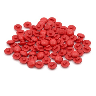 Пуговицы на ножке 18L=11 мм, пластик (red (красный)), 72 шт, PS20