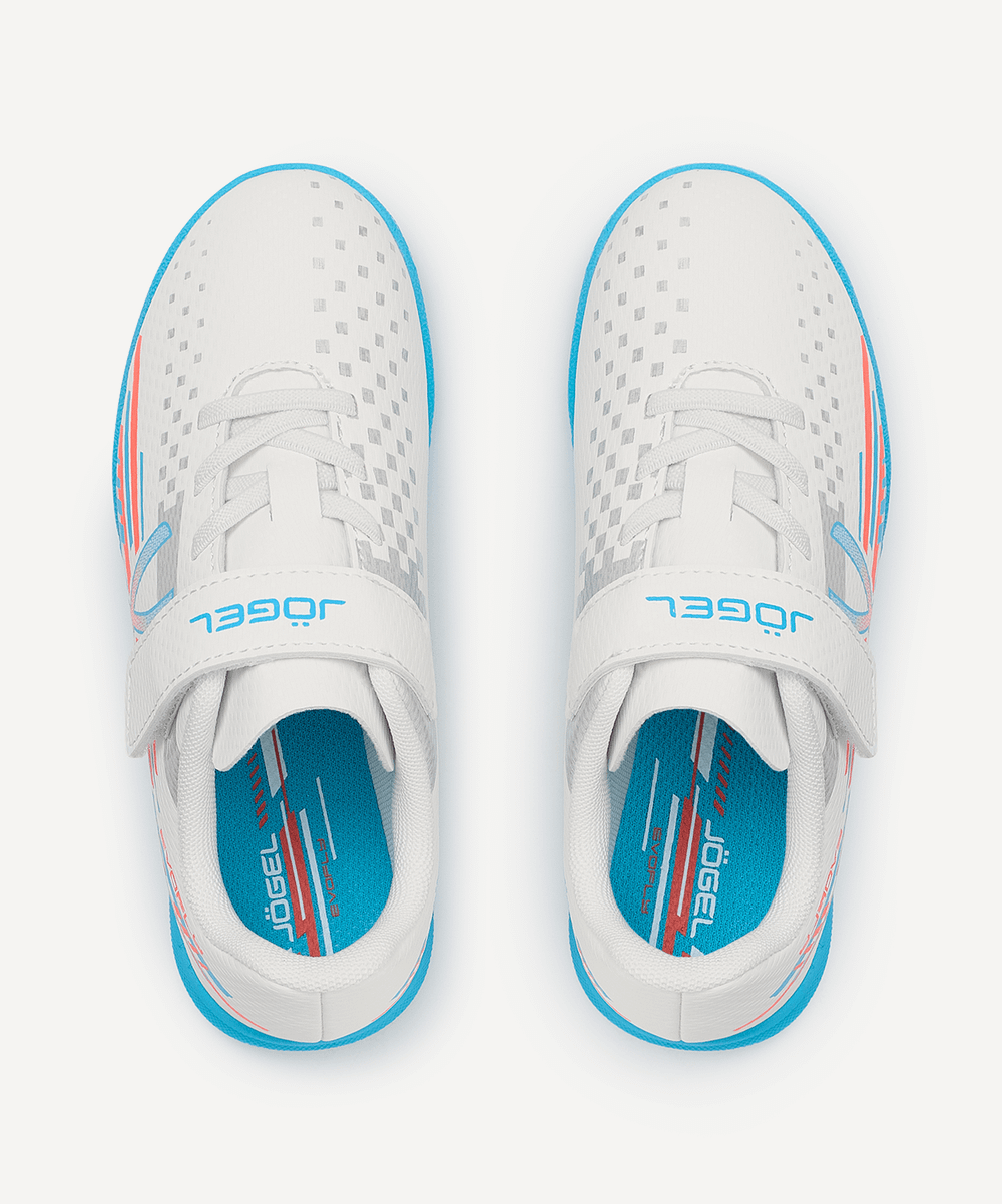 Бутсы многошиповые Evofly TF Talant White/blue, детский