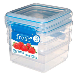 Набор контейнеров 3шт 1.2л Sistema Fresh синий
