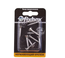 Саморезы универсальные нержавеющие 5,0х 25 (10 шт) Fixbox 566270