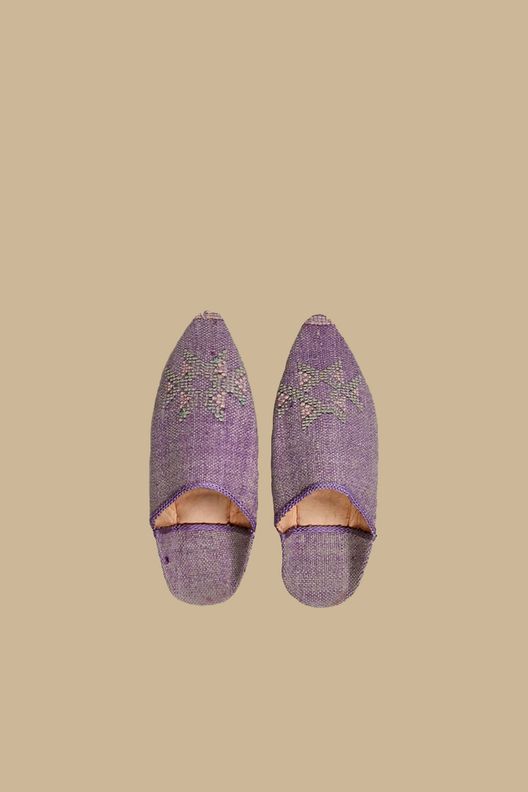 Бабуши из шелка алоэ вера, фиолетовый, 36 / Nomad Chic