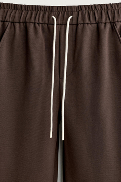 ZARA БРЮКИ RELAXED FIT, КОРИЧНЕВЫЙ