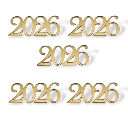 Топпер Мини "2026" ТМ6213 5см 5шт акрил