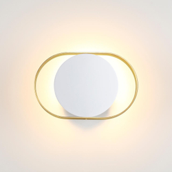 4246/7WW HIGHTECH ODL21 000 бел/золотист/металл Настенный светильник IP20 LED 7W 560Лм 3000K MONDY