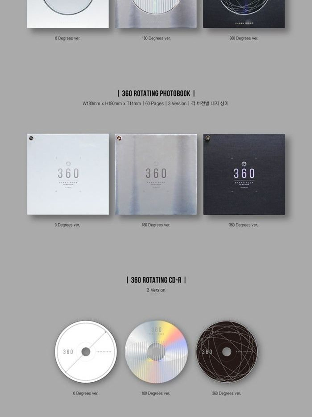 Альбом Park Jihoon - 360 2nd Mini Album 3 Version SET