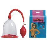 Большая помпа для увеличения груди Breast Enlarger (Цвет: прозрачный с красным)