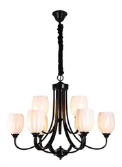 Люстра подвесная Sfera Sveta 2141/6+3 BLACK, 9×40 Вт, чёрная