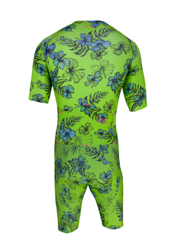 ВЕЛОКОСТЮМ SPEED TT SUIT | HIBISCUS FLORAL LIGHT GREEN