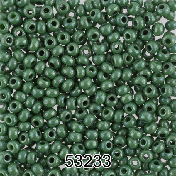 Бисер Preciosa 10/0 (2.3 мм), 500 г, 53233 (Ф462) т.зеленый