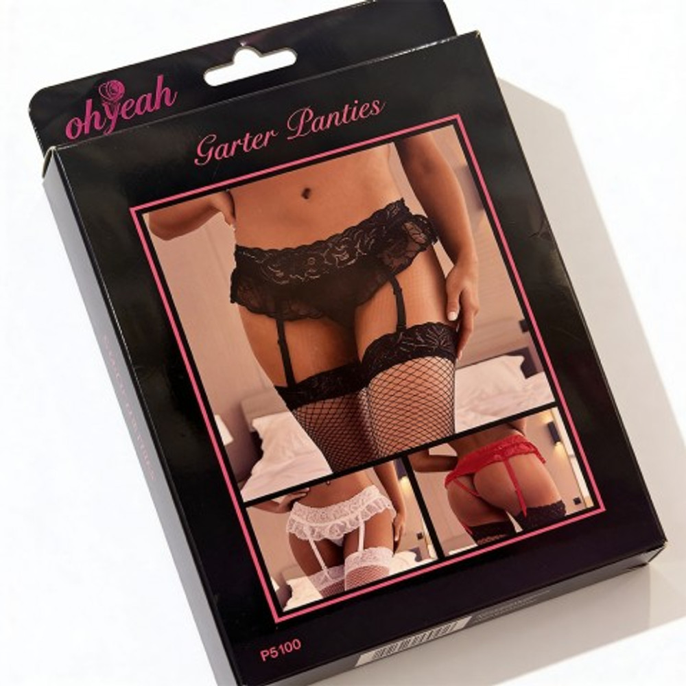 Пояс для чулок кружевной Red Sexy Bow (M-L)
