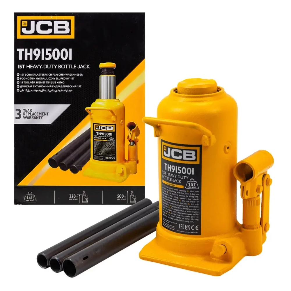 Домкрат бутылочный 15т JCB JCB-TH915001