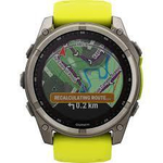 Смарт-часы Garmin Fenix 8 Solar 51 мм Sapphire Titanium, желтый с графитовым браслет, 010-02907-21