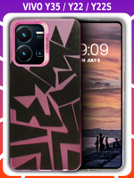 Дизайнерский чехол из пластика для VIVO Y35, VIVO Y22 и VIVO Y22s с усиленной защитой камеры и глянцем