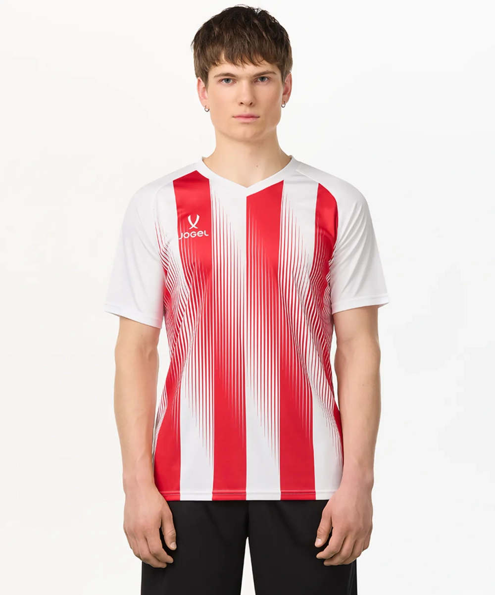 Футболка игровая Jogel Camp Striped Jersey, красный R2/белый 00