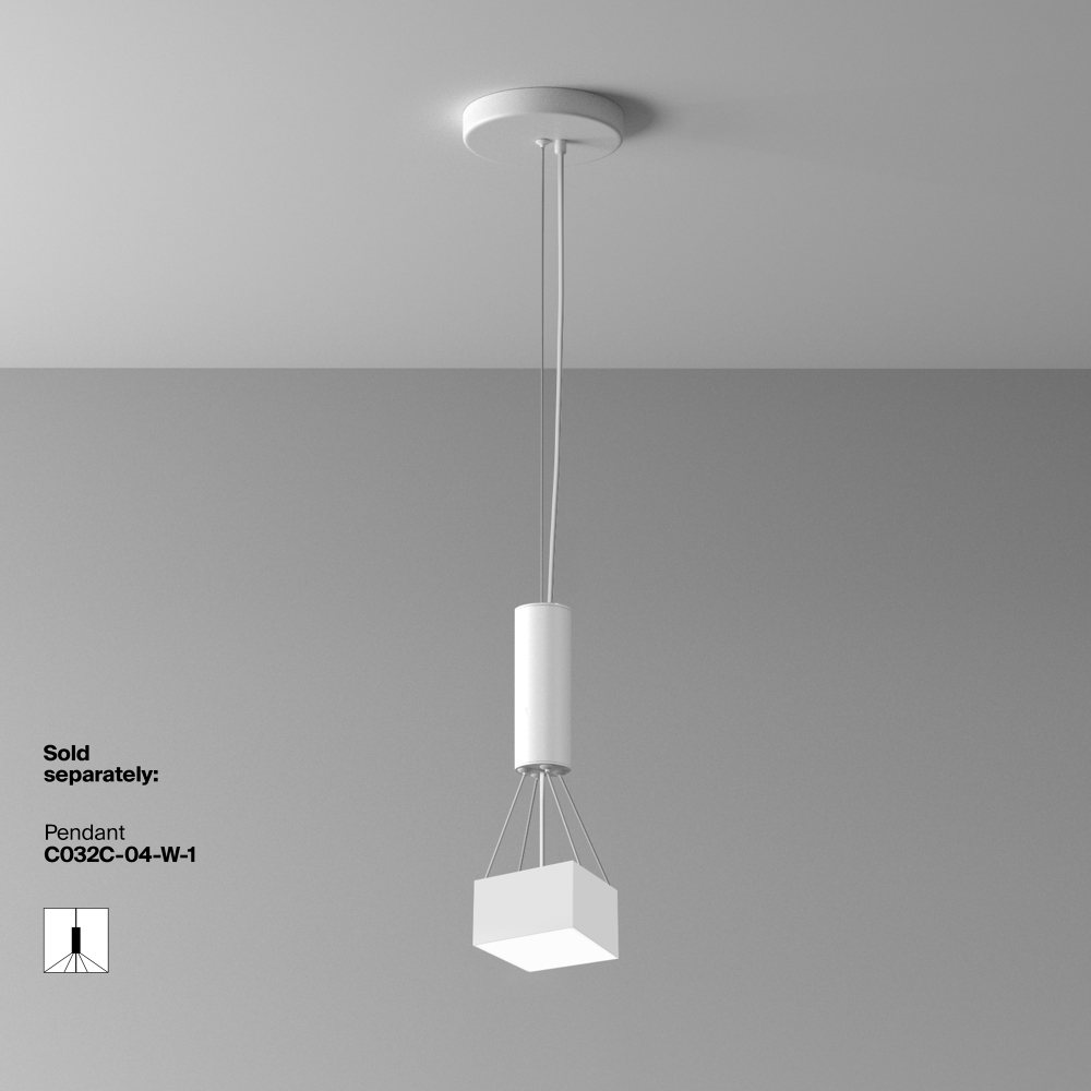 Потолочный светодиодный светильник Maytoni Zon C032CL-12W4K-SQ-W