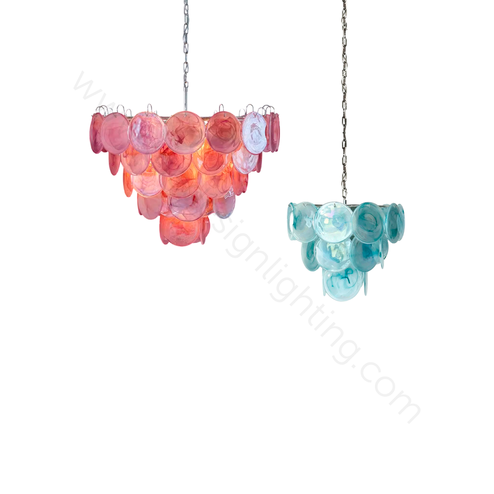 Chandelier design lamp Murano Trigono