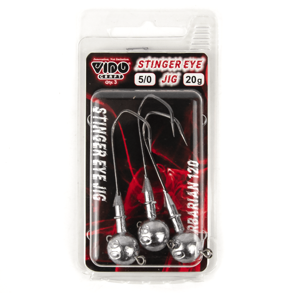 Джиг некрашеный Stinger Eye Jig, крючок Vido Craft VD-079 5/0 (3шт/уп)