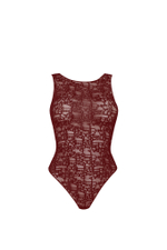 Кружевное боди Elisabetta Franchi - бордовый(BO00546E2)