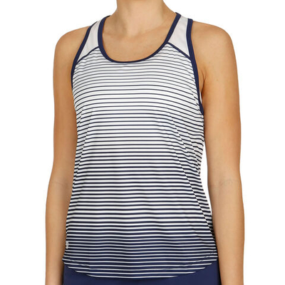Женская теннисная майка Wilson Team Striped Tank Top Women - Dark Blue, White