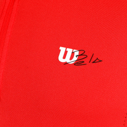 Мужское теннисное поло Wilson Series Seamless Henley Half-Zip 2.0 Polo Men - Red, Black