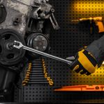 Набор инструментов, 1/2", 3/8", 1/4", CrV, S2, пластиковый кейс, 232 предмета Denzel