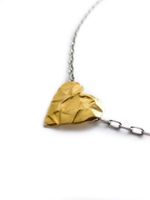 Колье-сердце Фолио, позолота / Folio gold