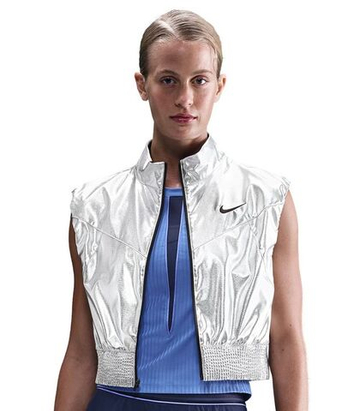 Женская теннисная жилетка Nike Court Slam - metallic silver/black