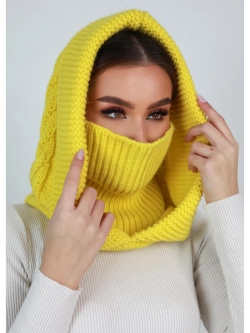 Капор вязаный теплый