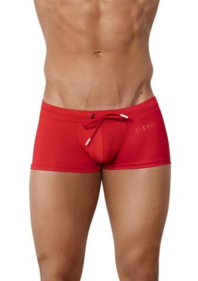 Красные мужские плавки-боксеры Malibu Swimsuit Trunks (Размер: L) (Цвет: красный)