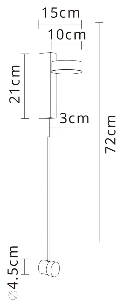 Настенный светильник Arte Lamp MIRACH A2142AP-10BK, 1хLED