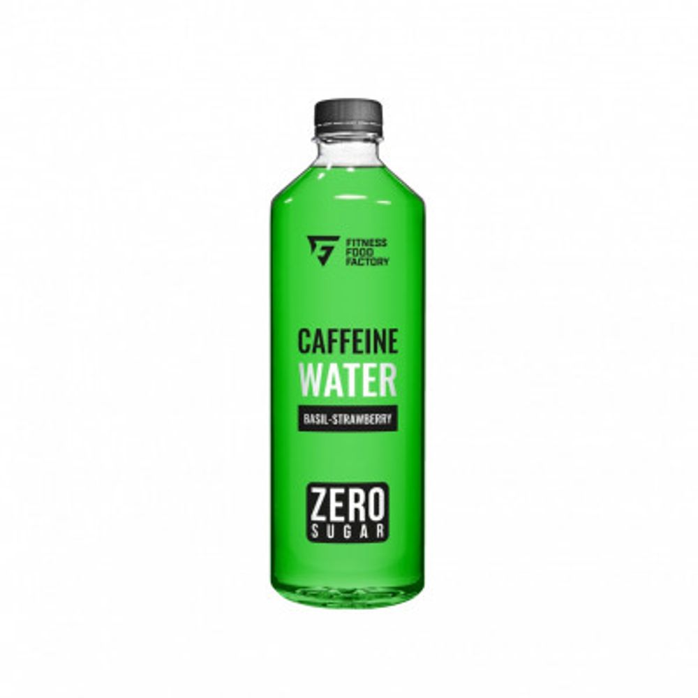 Напиток функциональный CAFFEINE WATER FITNESS FOOD FACTORY Клубника базилик 500мл