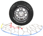 Цепи противоскольжения 4х4 "соты" 16 мм, 215/60R17, 215/70R16, 225/50R18, 225/65R16 (к-т 2 шт.) РИФ