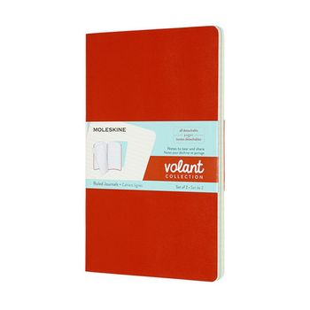 Блокнот Moleskine Volant Large 130х210 мм 96 стр. в линейку мягкая обложка 2 шт (QP721F16B24)