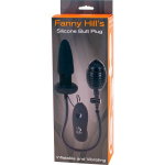 Черная вибропробка с функцией расширения FANNY HILLS SILICONE BUTT PLUG - 11 см. (Цвет: черный)