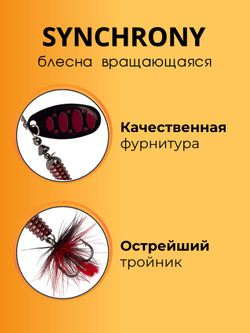 Блесна вращающаяся Synchrony 11 г цвет #4.0 014